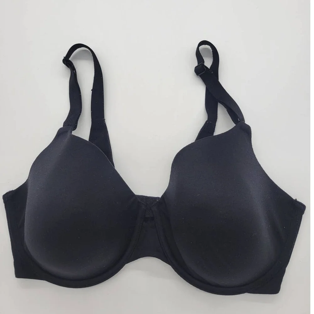 Warners Full-Coverage Bra Cloud 9‎ Backsmoother Black Underwire Size 34D
